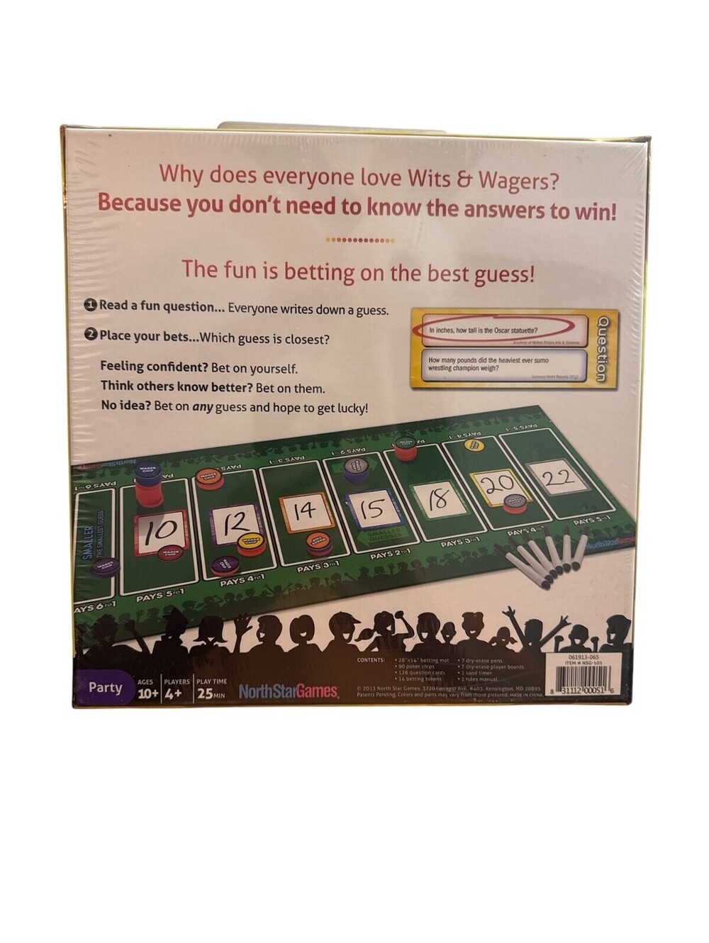 North Star Games Wits & Wagers Party Board Game Ages 10+ Sealed - Picture 4 of 5